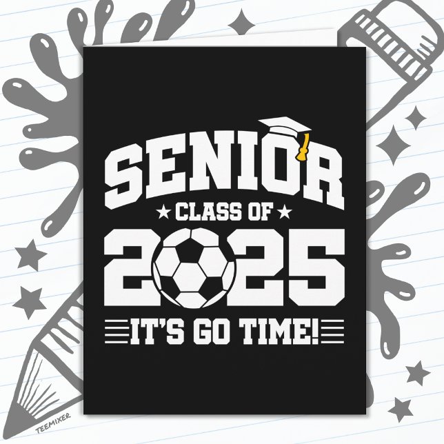 Soccer Football Class 2025 Graduation Senior 2025 Card (Creator Uploaded)