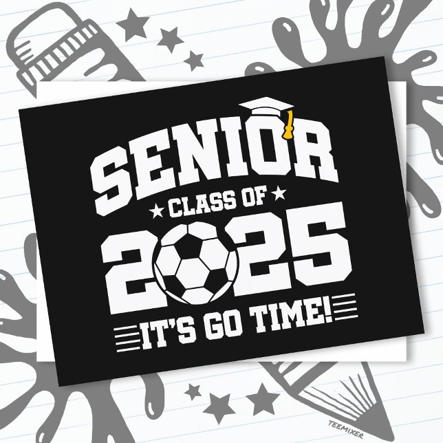 Soccer Football Class 2025 Graduation Senior 2025 Postcard (Creator Uploaded)
