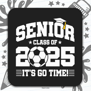 Soccer Football Class 2025 Graduation Senior 2025 Square Sticker
