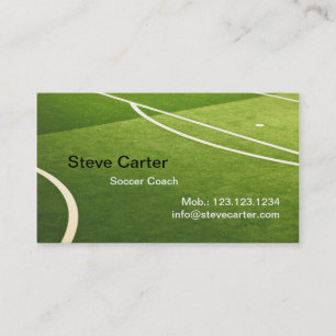 Soccer , Football Coach or Player Green Grass Card