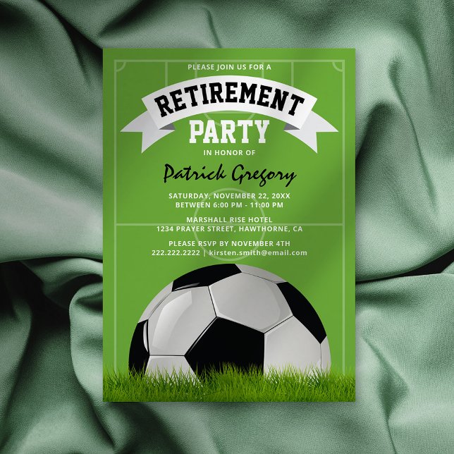 Soccer Football Coach Retirement Party Invitation (Creator Uploaded)