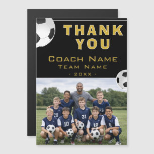 Soccer Football Coach Team Photo Magnet Card