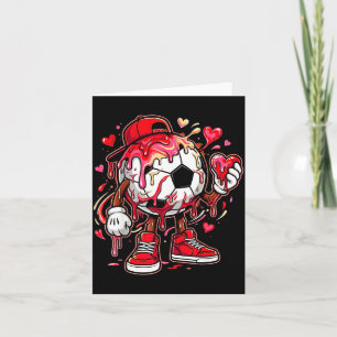Soccer football drip heart icecream happy card
