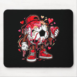 Soccer football drip heart icecream happy mouse pad