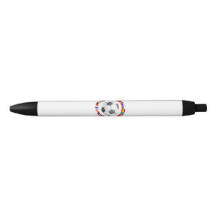 Soccer Football European Championship 2016 Black Ink Pen