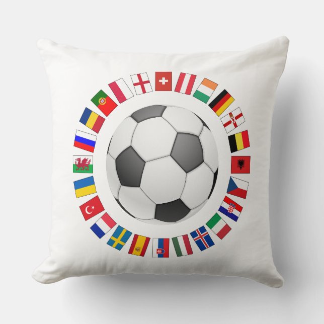 Soccer Football European Championship 2016 Cushion (Front)