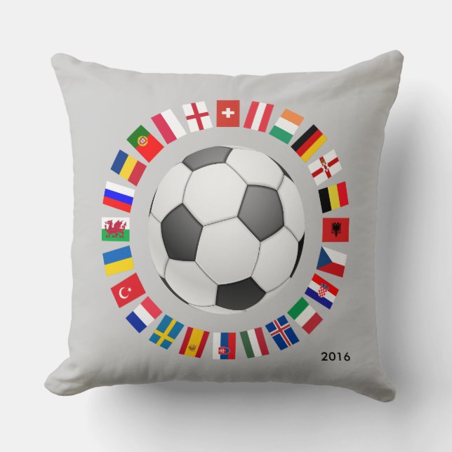 Soccer Football European Championship 2016 Cushion (Front)