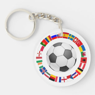 Soccer Football European Championship 2016 Key Ring