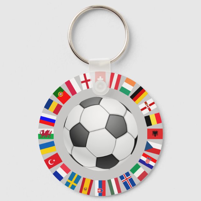 Soccer Football European Championship 2016 Key Ring (Front)