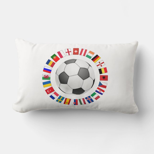 Soccer Football European Championship 2016 Lumbar Cushion (Front)