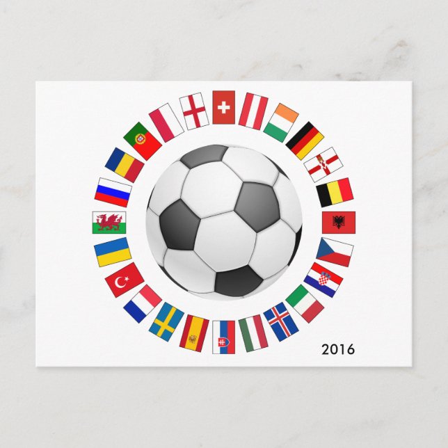 Soccer Football European Championship 2016 Postcard (Front)