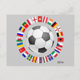 Soccer Football European Championship 2016 Postcard