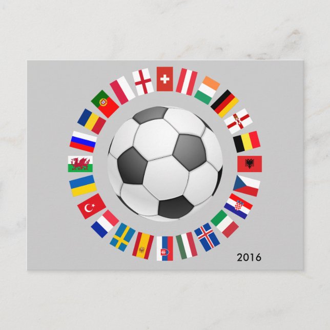 Soccer Football European Championship 2016 Postcard (Front)