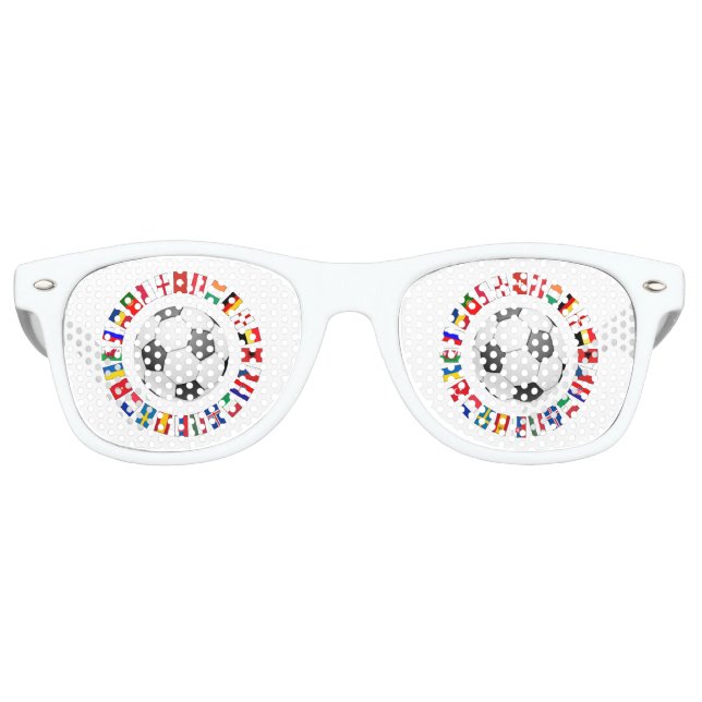 Soccer Football European Championship 2016 Retro Sunglasses (Front)