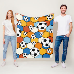 Soccer Football Fleece Blanket