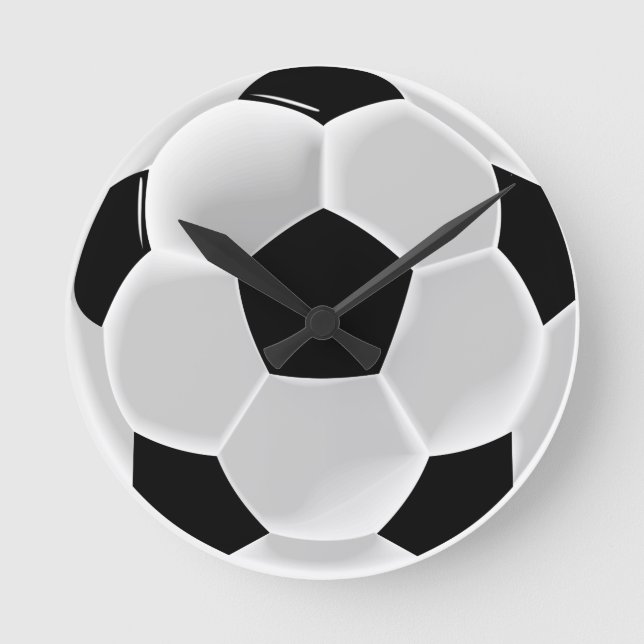 Soccer Football Futbol Ball Round Clock (Front)