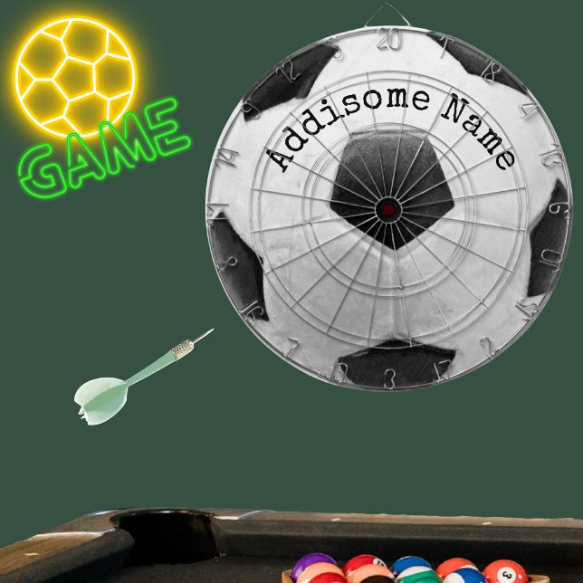 Soccer Football game room Black and white ball  Dartboard (Creator Uploaded)