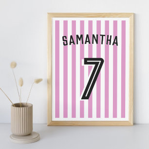 Soccer Football Girls Room Decor Poster