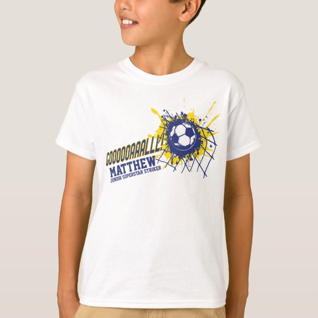 Soccer / football Goal custom kids sports t-shirt (Front)