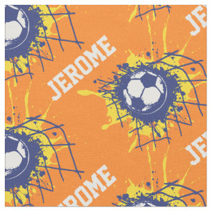 Soccer football goal custom name orange fabric