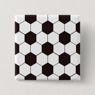 Soccer Football pattern 15 Cm Square Badge