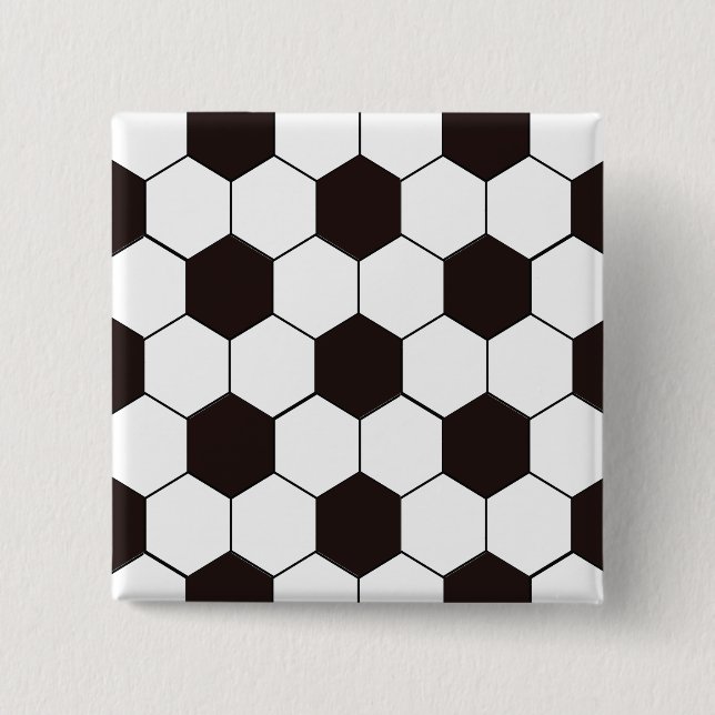 Soccer | Football pattern 15 Cm Square Badge (Front)