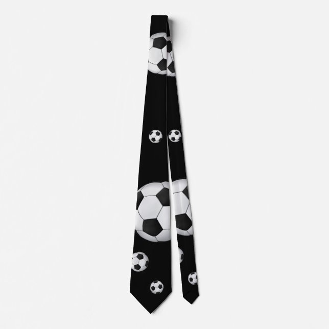 Soccer (football) Pattern | Black Tie (Front)