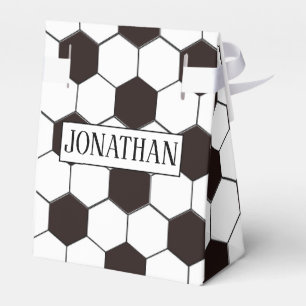 Soccer   Football pattern Customisable   Own name Favour Box