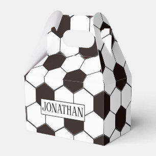 Soccer   Football pattern Customisable   Own name Favour Box