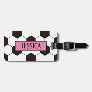 Soccer   Football pattern Luggage Tag