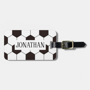 Soccer Football pattern Luggage Tag