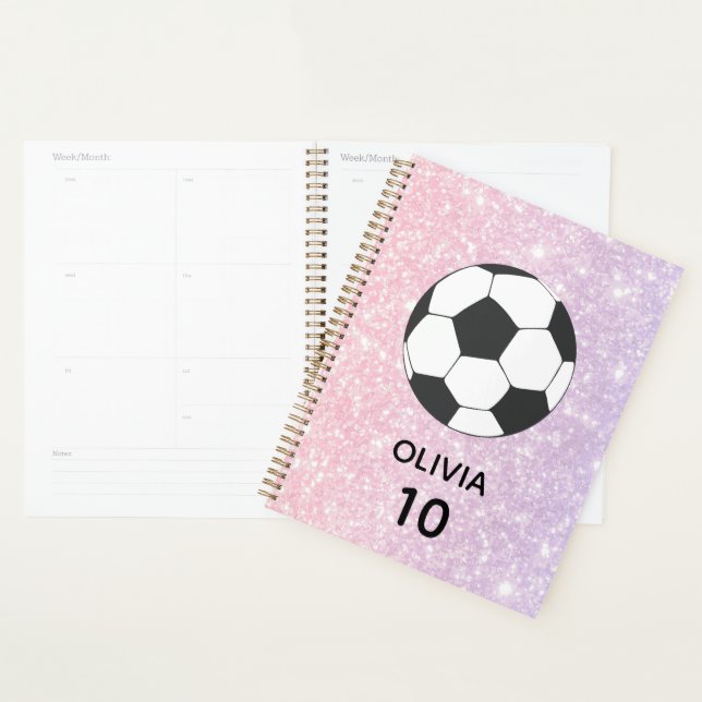 Soccer Football Personalised Name And Number Planner (Display)