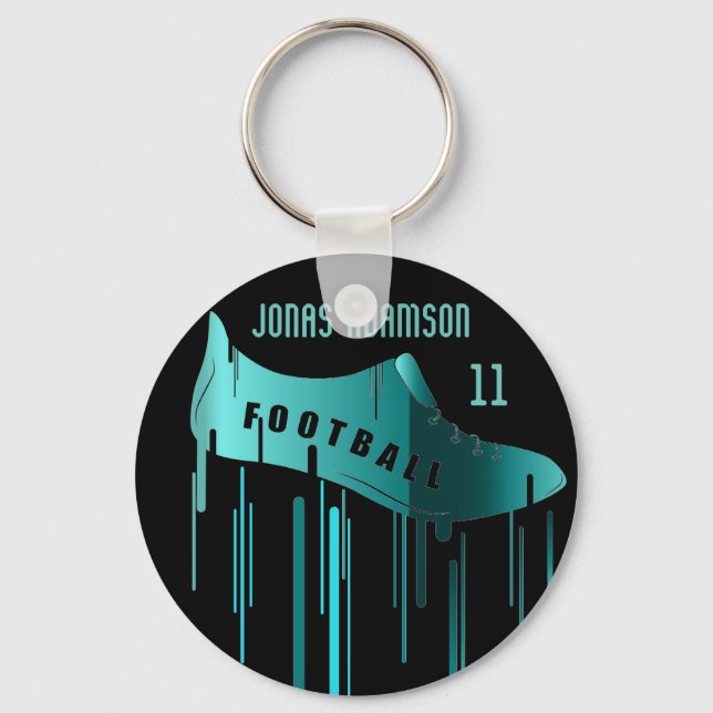 Soccer/Football personalised sports design Key Ring (Front)