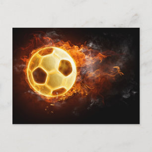 Soccer football postcard