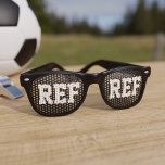 Soccer Football Referee Sports Retro Sunglasses<br><div class="desc">REF! Are you wearing shades? He is now. Add his initials or keep the REF. Suitable for soccer referees and coaches.</div>