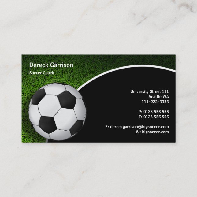 Soccer | Football Sports Coach Business Card (Front)