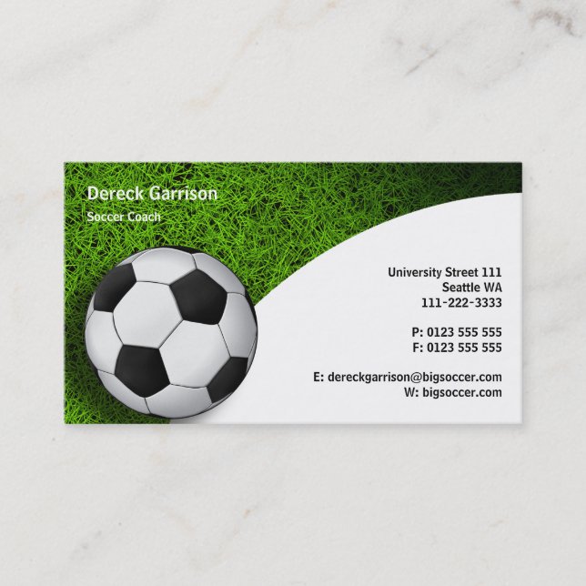 Soccer | Football Sports Coach Business Card (Front)