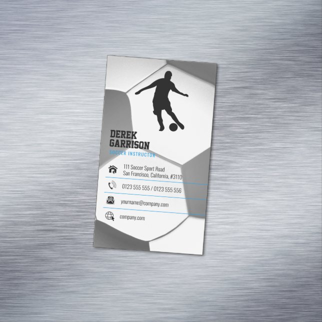 Soccer | Football Sports Coach Magnetic Business Card (In Situ)