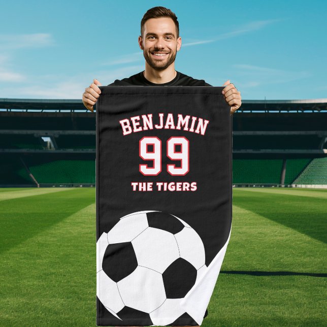 Soccer football sports towel, coach bath towel (Creator Uploaded)