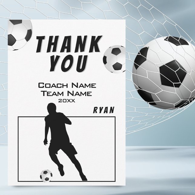 Soccer / Football Thank you Coach Card (Creator Uploaded)