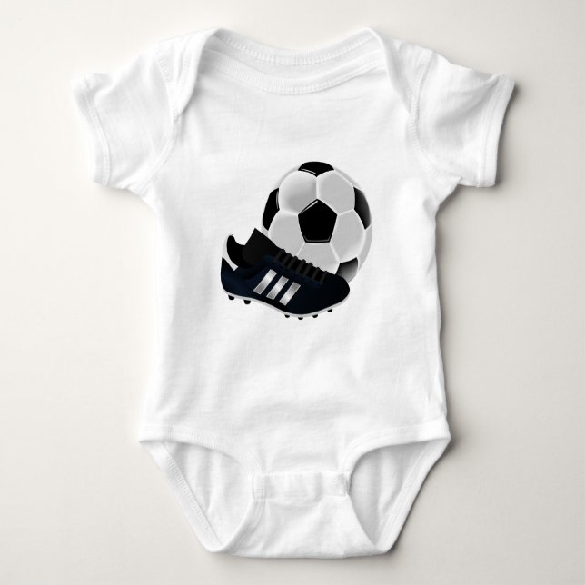 Soccer / Football theme soccer ball Baby Bodysuit (Front)