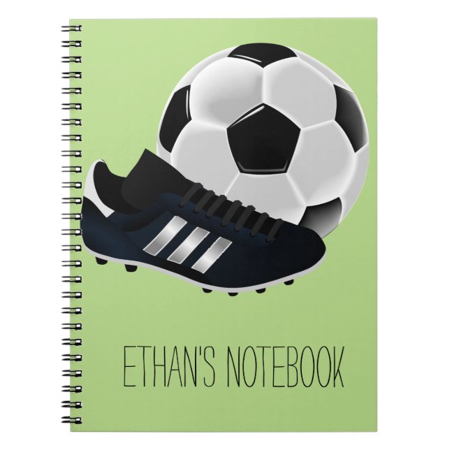 Soccer / Football theme soccer ball Spiral Notebook (Front)