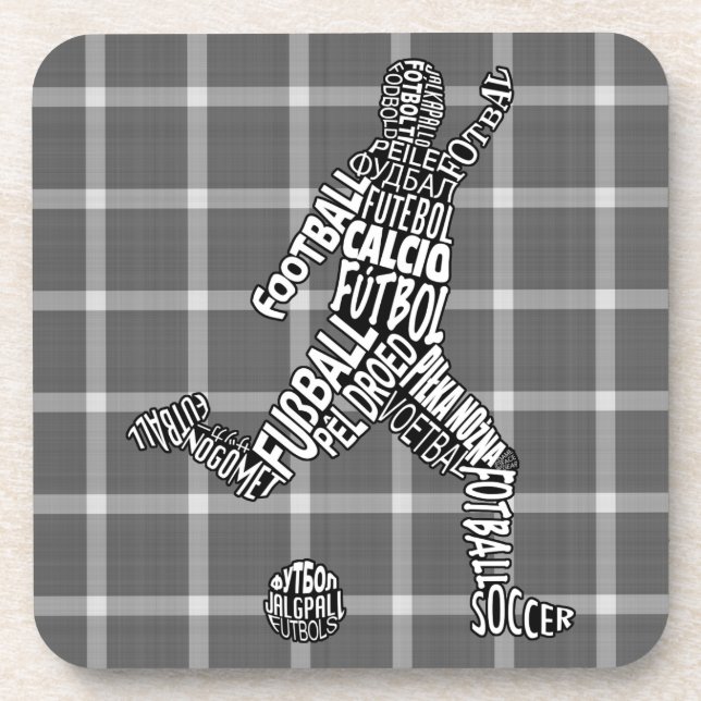 Soccer Footballl Languages Coasters (Front)