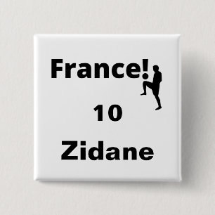 Soccer France, customisable 15 Cm Square Badge