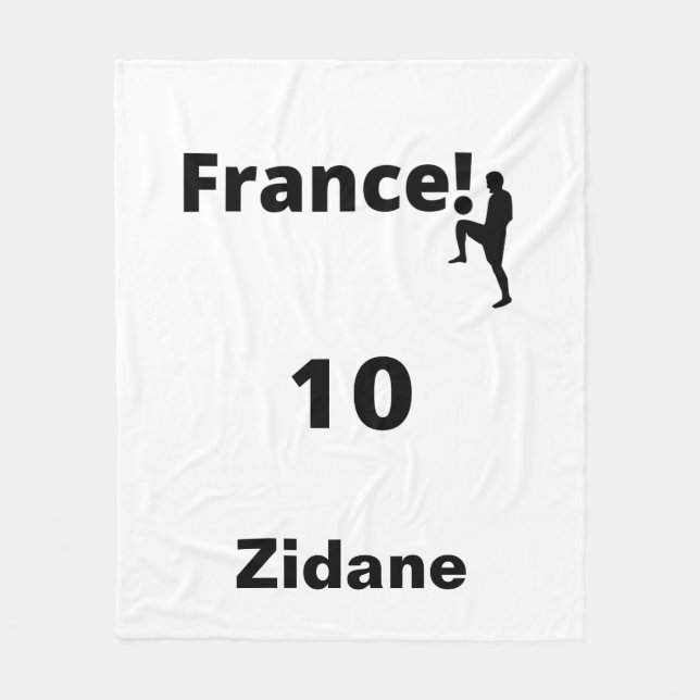 Soccer France, customisable Fleece Blanket (Front)