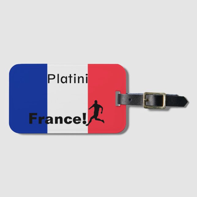 Soccer France, customisable Luggage Tag (Front Horizontal)