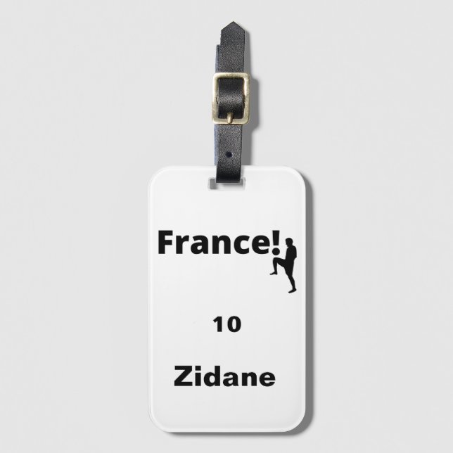 Soccer France, customisable Luggage Tag (Front Vertical)