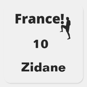 Soccer France, customisable Square Sticker