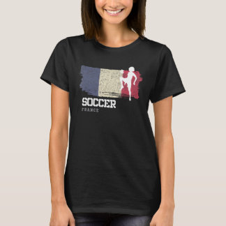 Soccer France Flag Football Womens Soccer Girls  1 T-Shirt