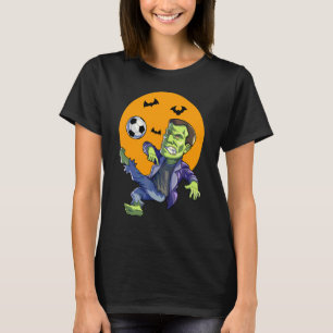 Soccer Frankenstein Halloween Men Boys Soccer Hall T-Shirt